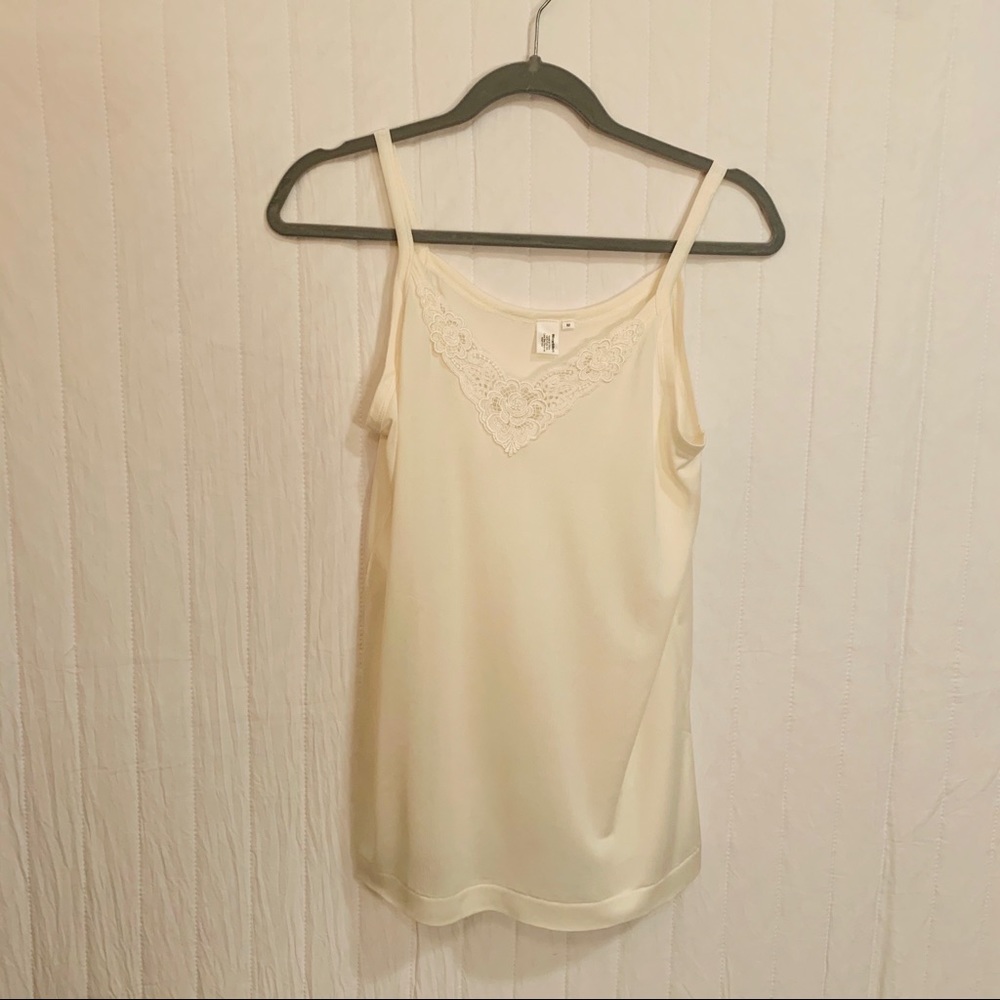 WinterSilks 100% Pure Silk White Tank Top